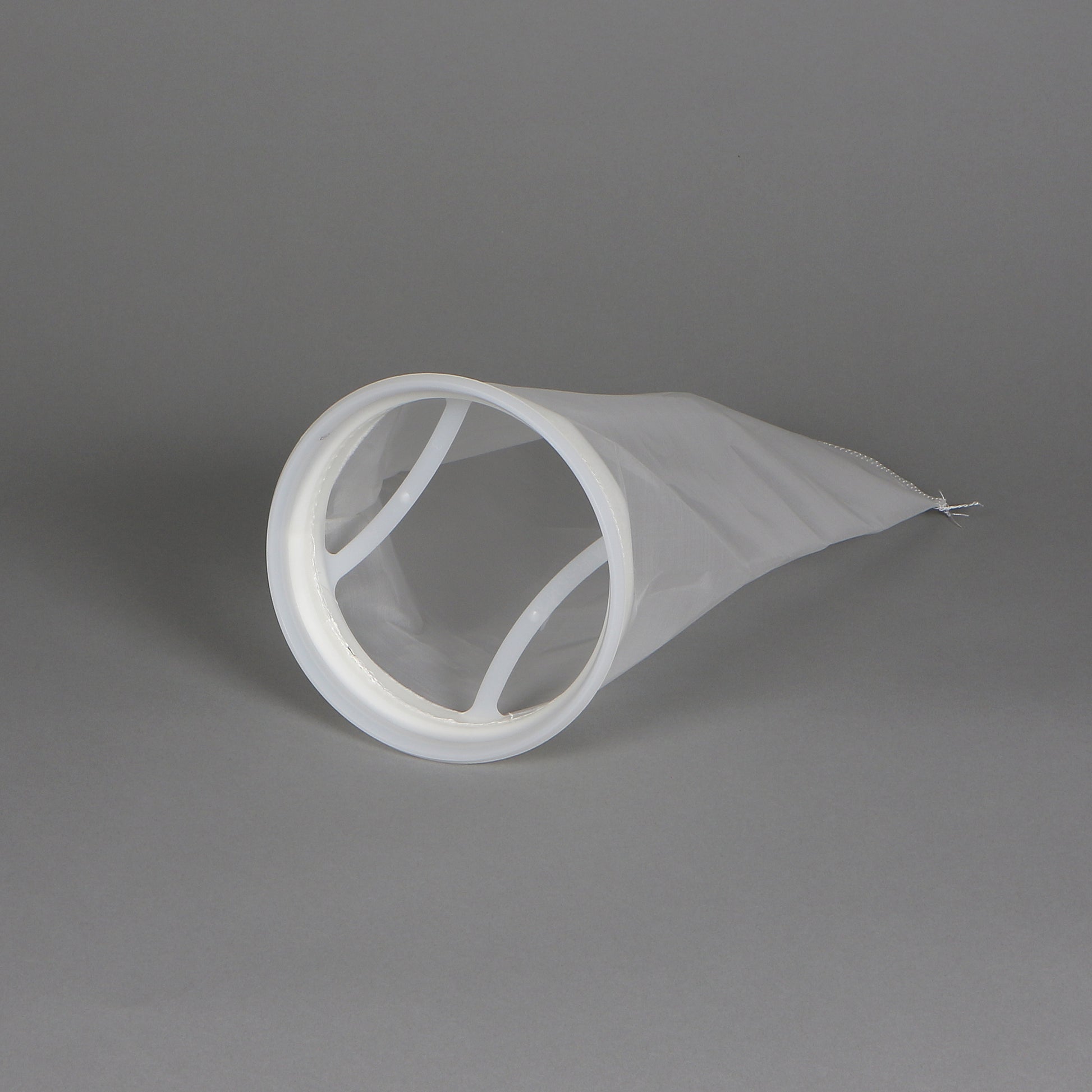 NMO100P2F - Nylon Monofilament, 100 Micron, P2 (7.06"x32"), F Flange, Mesh Filter Sock - PureFlow Filtration Solutions 