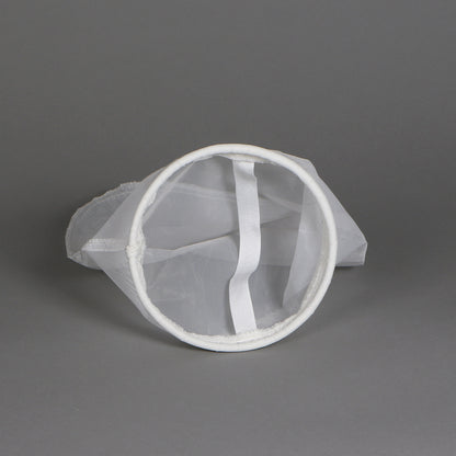 NMO100P2SH - Nylon Monofilament, 100 Micron, P2 (7.06"x32"), Galvonized Steel Ring, Handle - PureFlow Filtration Solutions