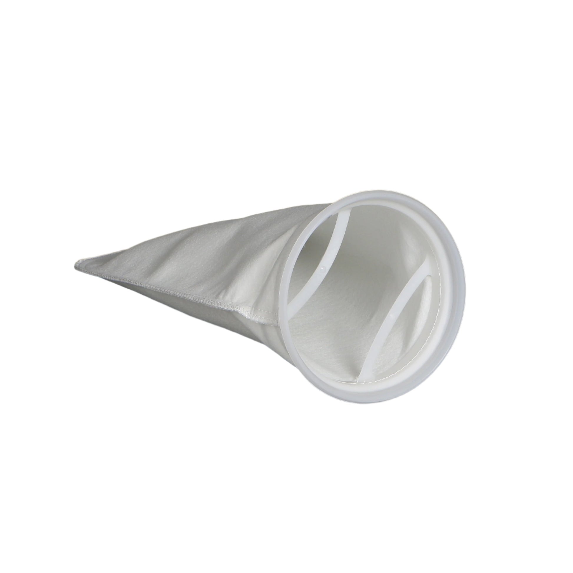 PES100P1F - Polyester Singed, 100 Micron, P1 (7.06"x16.5"), F Flange, Sewn - PureFlow Filtration Solutions